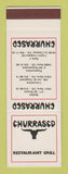 Matchbook Cover - Churrasco Restaurant Grill Maillot Parly France SAMPLE