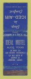 Matchbook Cover - Ideal Motel Alice TX WORN