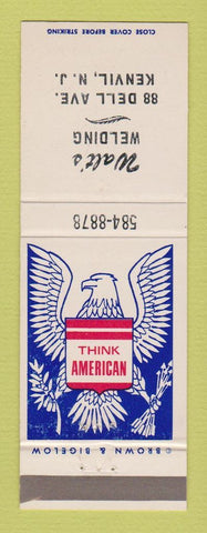 Matchbook Cover - Walt's Welding Kenvil NJ