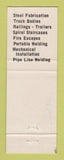 Matchbook Cover - Walt's Welding Kenvil NJ