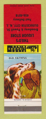 Matchbook Cover - Thilo's Liquor Store Gloucester City NJ