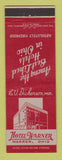 Matchbook Cover - Hotel Warner Warren OH