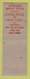 Matchbook Cover - Hotel Warner Warren OH