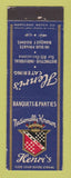Matchbook Cover - Henri's Catering Philadelphia PA