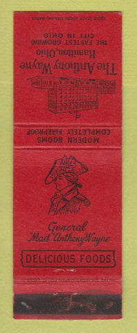 Matchbook Cover - The Anthony Wayne Hotel Hamilton OH WORN