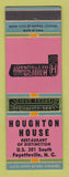 Matchbook Cover - Houghton House Restaurant Fayetteville NC