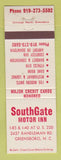 Matchbook Cover - South Gate Motor Inn Greensboro NC