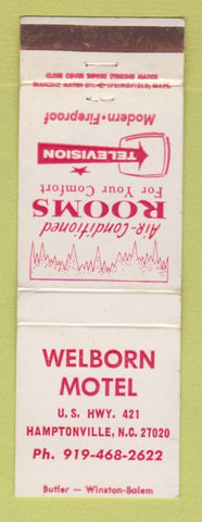 Matchbook Cover - Welborn Motel Hamptonville NC