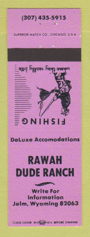 Matchbook Cover - Rawah Dude Ranch Jelm WY