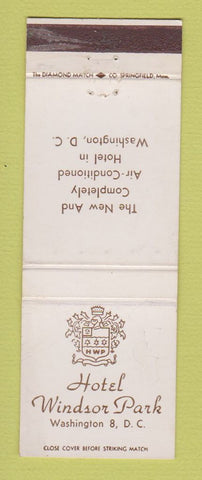 Matchbook Cover - Hotel Windsor Park Washington DC WEAR
