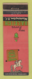 Matchbook Cover - Hotel Raleigh Washington DC Mall Mall Room