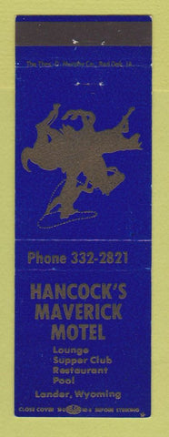 Matchbook Cover - Hancock's Maverick Motel Lander WY