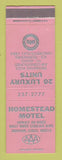 Matchbook Cover - Homestead Motel Denver Colorado Colfax