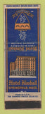 Matchbook Cover - Hotel Kimball Springfield MA WORN