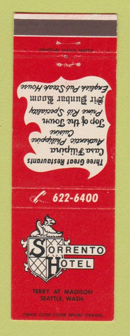 Matchbook Cover - Sorrento Hotel Seattle WA