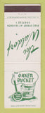 Matchbook Cover - The Waldorf Hotel Seattle WA Oaken Bucket