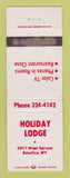 Matchbook Cover - Holiday Lodge Rawlins WY WEAR