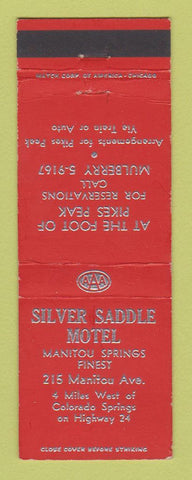 Matchbook Cover - Silver Saddle Motel Manitou Springs Colorado