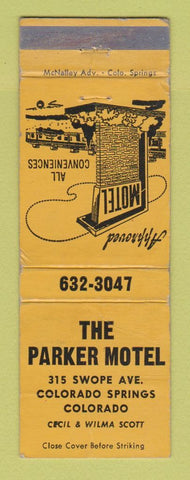 Matchbook Cover - Parker Motel Colorado Springs WEAR