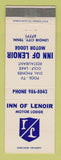 Matchbook Cover - Inn of Lenoir Motor Lodge Lenoir City TN