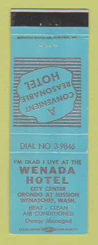 Matchbook Cover - Wenada Hotel Wenatchee WA WEAR