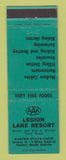 Matchbook Cover - Legion Lake Resort Custer SD