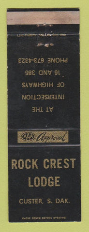 Matchbook Cover - Rock Crest Lodge Custer SD WEAR