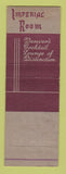 Matchbook Cover - Cosmopolitan Hotel Denver Colorado