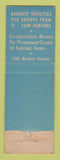 Matchbook Cover - Hotel Bancroft Worcester MA