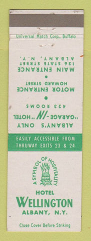 Matchbook Cover - Hotel Wellington Albany NY