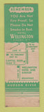 Matchbook Cover - Hotel Wellington Albany NY