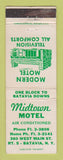 Matchbook Cover - Midtown Motel Batavia NY