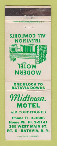 Matchbook Cover - Midtown Motel Batavia NY