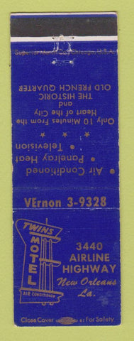 Matchbook Cover - Twins Motel New Orleans LA WEAR