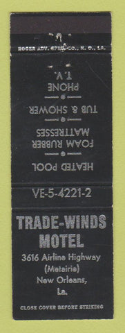 Matchbook Cover - Trade Winds Motel New Orleans LA Metairie