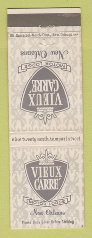 Matchbook Cover - Vieux Carre Motor Lodge New Orleans LA
