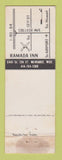 Matchbook Cover - Ramada Inn Milwaukee WI WEAR