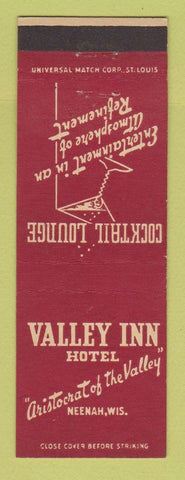 Matchbook Cover - Valley Inn Hotel Neenah WI #1