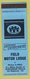 Matchbook Cover - Field Motor Lodge Wisconsin Dells WI