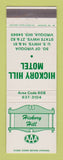 Matchbook Cover - Hickory Hill Motel Viroqua WI