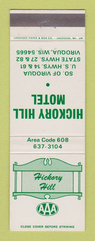 Matchbook Cover - Hickory Hill Motel Viroqua WI