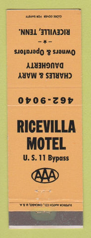 Matchbook Cover - Riceville Motel TN