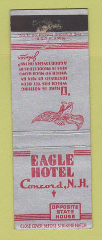 Matchbook Cover - Eagle Hotel Concord NH WEAR