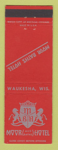 Matchbook Cover - Moor Baths Hotel Waukesha WI