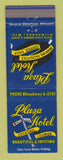 Matchbook Cover - Plaza Hotel Milwaukee WI