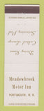 Matchbook Cover - Meadowbrook Motor Inn Portsmouth NH