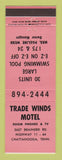 Matchbook Cover - Trade Winds Motel Chattanooga TN PINK