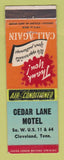 Matchbook Cover - Cedar Lane Motel Cleveland TN