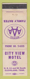 Matchbook Cover - City View Motel Cleveland TN WEAR