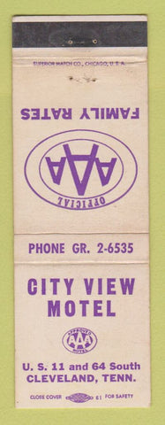 Matchbook Cover - City View Motel Cleveland TN WEAR